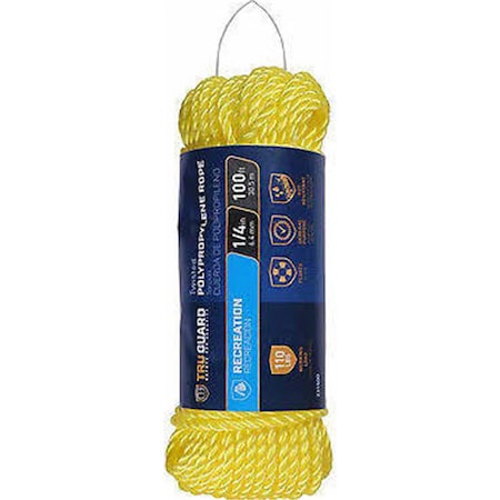0.25 In. X 100 Ft. Tru Guard Poly Rope, Yellow